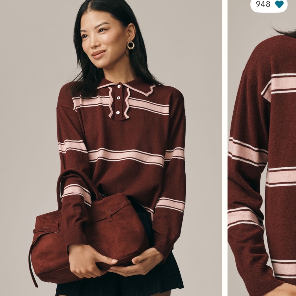 Design History x Maeve Scallop-Collar Sweater